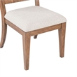 Pemberly Row Panel Back Side Chair with Slatted Crown Accent in Brown