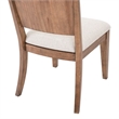 Pemberly Row Panel Back Side Chair with Slatted Crown Accent in Brown