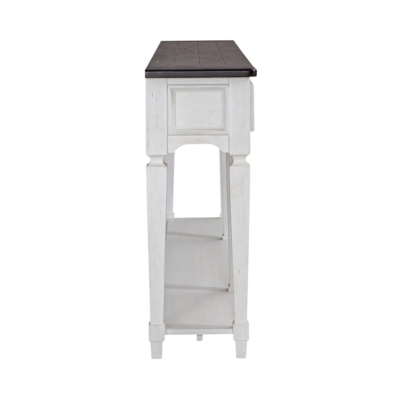 Pemberly Row 72 Inch Hall Console Table with 3 Drawers in White