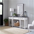 Pemberly Row 72 Inch Hall Console Table with 3 Drawers in White