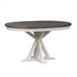 Pemberly Row Pedestal Table with 12 Inch Leaf and Criss Cross Base in White