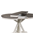 Pemberly Row Pedestal Table with 12 Inch Leaf and Criss Cross Base in White
