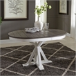 Pemberly Row Pedestal Table with 12 Inch Leaf and Criss Cross Base in White