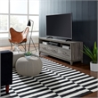 Pemberly Row 62 Inch TV Console with Scratch Resistant Melamine in Gray