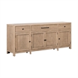 Pemberly Row 82 Inch TV Console with Picture Frame Molding in Rustic Brown