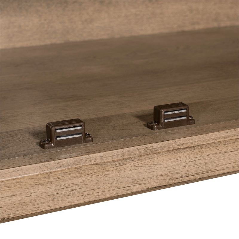 Pemberly Row 82 Inch TV Console with Picture Frame Molding in Rustic Brown