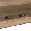 Pemberly Row 82 Inch TV Console with Picture Frame Molding in Rustic Brown