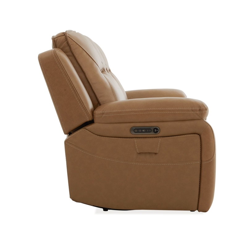 Pemberly Row Power Reclining Sofa with Heat and Massage in Brown