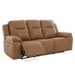 Pemberly Row Power Reclining Sofa with Heat and Massage in Brown