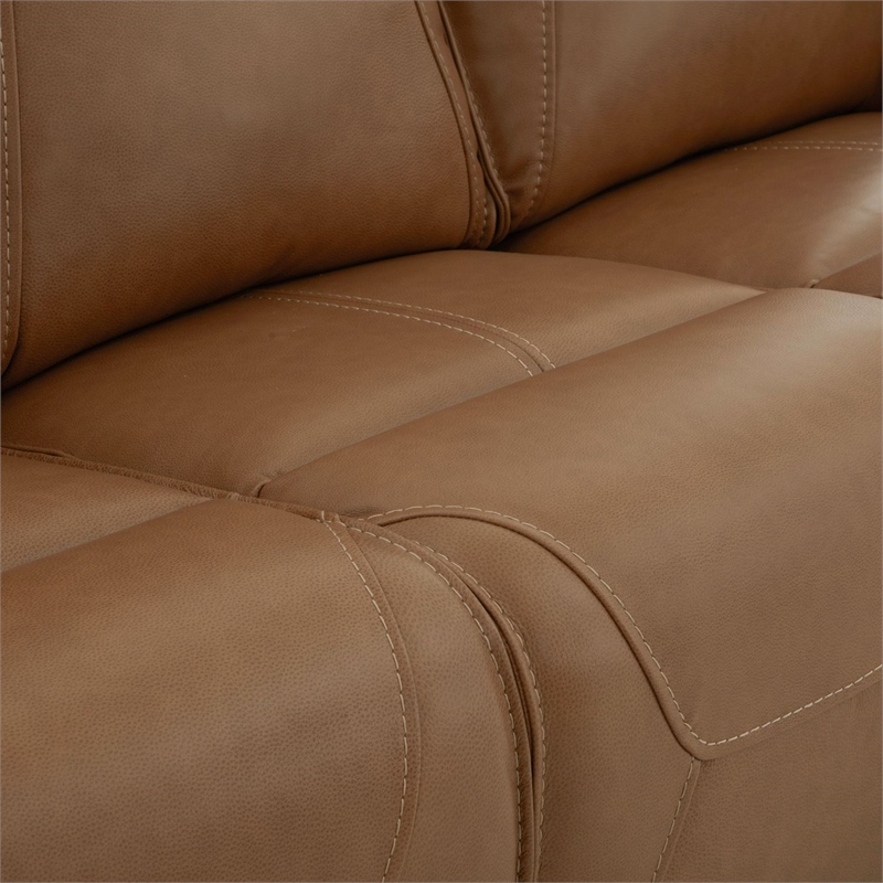Pemberly Row Power Reclining Sofa with Heat and Massage in Brown