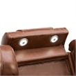 Pemberly Row Zero Gravity Power Sofa with Bluetooth and iTable in Brown
