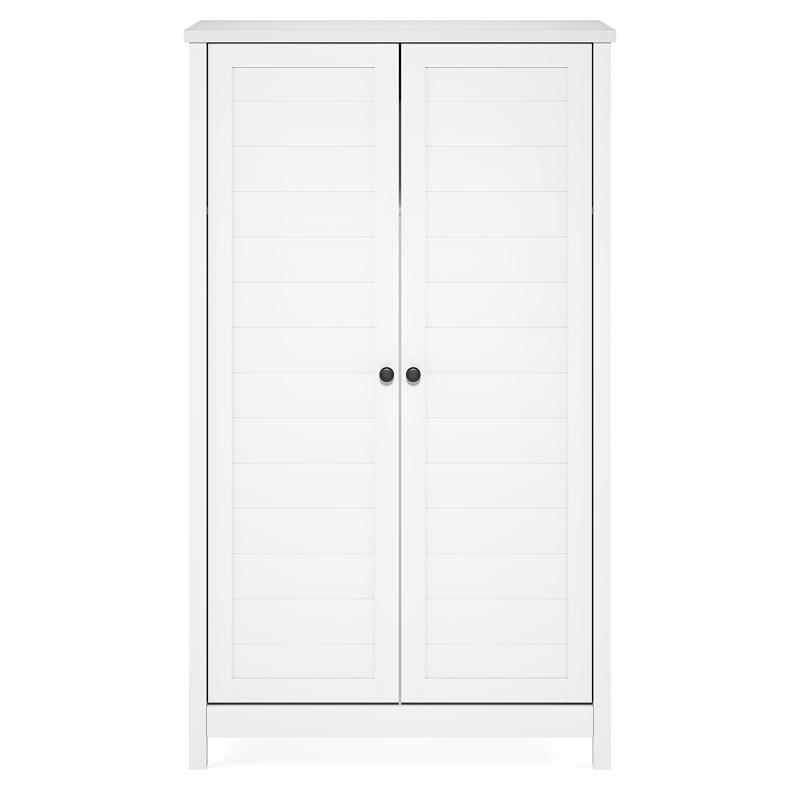 Pemberly Row Storage Kitchen Cabinet with 2 Doors 60H in White