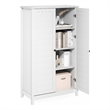 Pemberly Row Storage Kitchen Cabinet with 2 Doors 60H in White