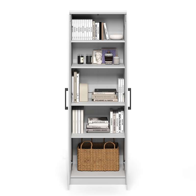 Pemberly Row Storage Kitchen Cabinet with 2 Doors 23W in White