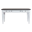 Pemberly Row Writing Desk with Keyboard Tray and Planked Top in White