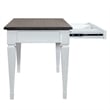Pemberly Row Writing Desk with Keyboard Tray and Planked Top in White