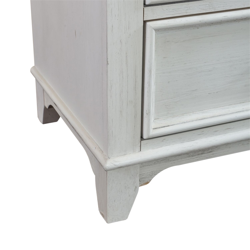 Pemberly Row 6 Drawer Bedroom Dresser with Felt Lined Drawers in White