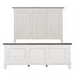 Pemberly Row California King Panel Bed with Planked Headboard in White