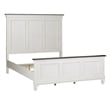 Pemberly Row California King Panel Bed with Planked Headboard in White