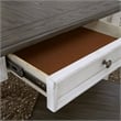 Pemberly Row Rectangular Leg Table with 4 Storage Drawers in White