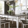 Pemberly Row Rectangular Leg Table with 4 Storage Drawers in White