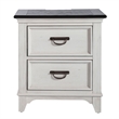 Pemberly Row 2 Drawer Nightstand with Charging Station in White
