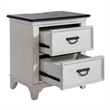 Pemberly Row 2 Drawer Nightstand with Charging Station in White