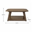 Pemberly Row Octagonal Cocktail Table with Fancy Face Veneer in Brown