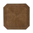 Pemberly Row Octagonal Cocktail Table with Fancy Face Veneer in Brown