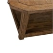 Pemberly Row Octagonal Cocktail Table with Fancy Face Veneer in Brown