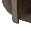 Pemberly Row Cocktail Table with Inset Wood Top and Casters in Brown