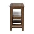 Pemberly Row 4 Piece Console Table Set with Upholstered Stools in Brown