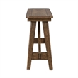 Pemberly Row Sofa Table with Fancy Face Veneer and Trestle Base in Brown