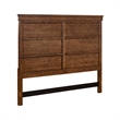 Pemberly Row Queen Panel Headboard with Overlay Moldings in Brown