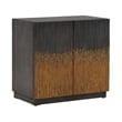 Pemberly Row 2 Door Accent Cabinet with Reeded Flame Pattern in Satin Espresso