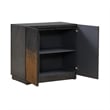 Pemberly Row 2 Door Accent Cabinet with Reeded Flame Pattern in Satin Espresso