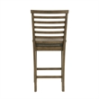 Pemberly Row Upholstered Ladder Back Counter Chair Set of 2 in Brown
