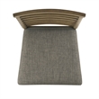 Pemberly Row Upholstered Ladder Back Counter Chair Set of 2 in Brown