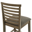 Pemberly Row Upholstered Ladder Back Counter Chair Set of 2 in Brown