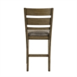Pemberly Row Slat Back Upholstered Counter Chair Set of 2 in Brown