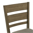 Pemberly Row Slat Back Upholstered Counter Chair Set of 2 in Brown