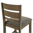Pemberly Row Slat Back Upholstered Counter Chair Set of 2 in Brown