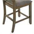 Pemberly Row Slat Back Upholstered Counter Chair Set of 2 in Brown