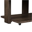 Pemberly Row Cocktail Table with Casters and Open Bottom Shelf in Espresso