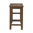 Pemberly Row Console Table with Bookshelf Storage and Adjustable Shelf in Brown