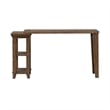 Pemberly Row Console Table with Bookshelf Storage and Adjustable Shelf in Brown