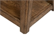 Pemberly Row Octagonal End Table with Fancy Face Veneer and Shelf in Brown