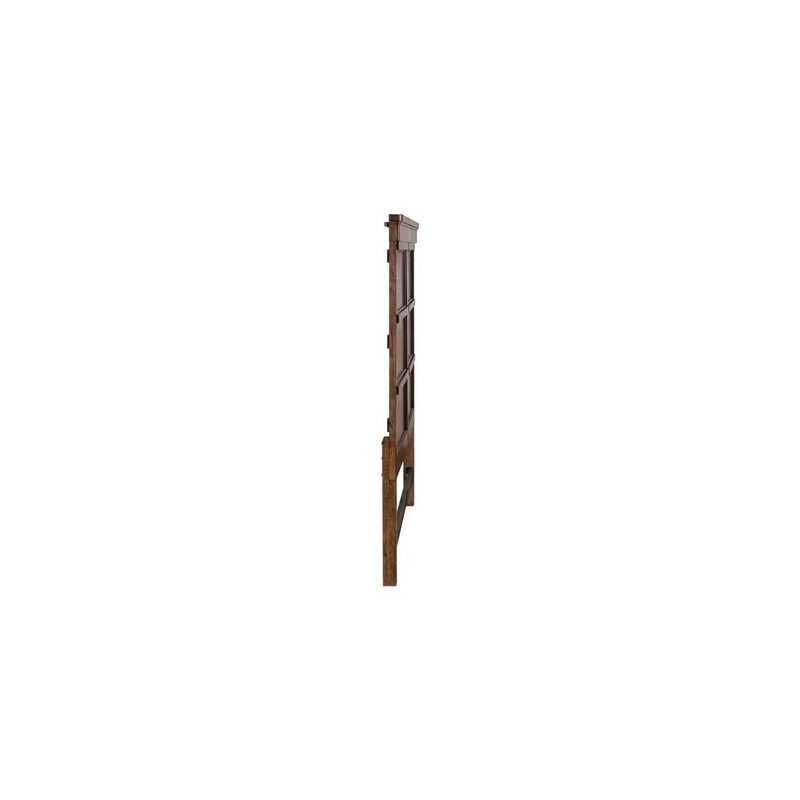 Pemberly Row King Panel Headboard with Overlay Moldings in Brown