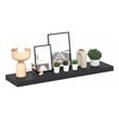 Pemberly Row 12 x 47 2-in Thick Invisible Brackets Floating Shelf in Americano