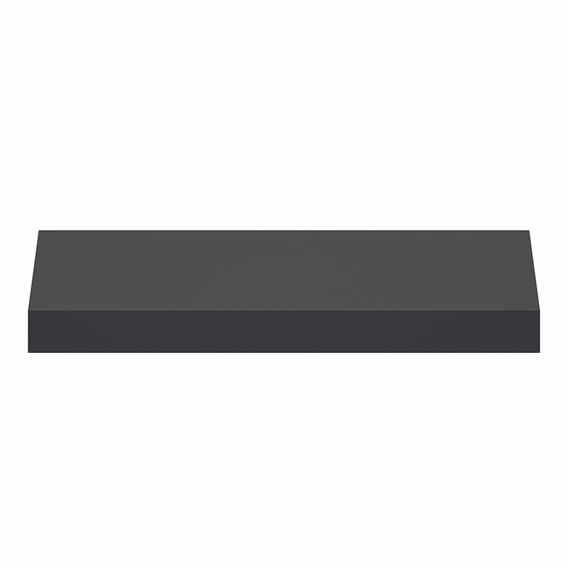 Pemberly Row 9 x 24 2-in Thick Invisible Brackets Floating Shelf in Americano